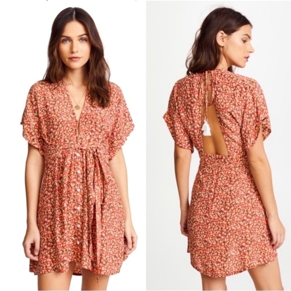 Faithful the Brand Boho Floral Mini Dress Size 4 - Picture 1 of 8